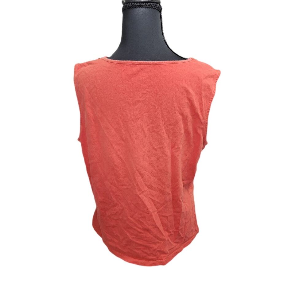 Croft & Barrow Womens XL Boho Hippie Y2K Forest Fairy Casual Wood Bead Tank Top - Picture 2 of 7